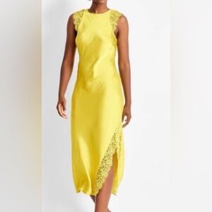 Future Collective Lace-Trimmed Maxi Dress